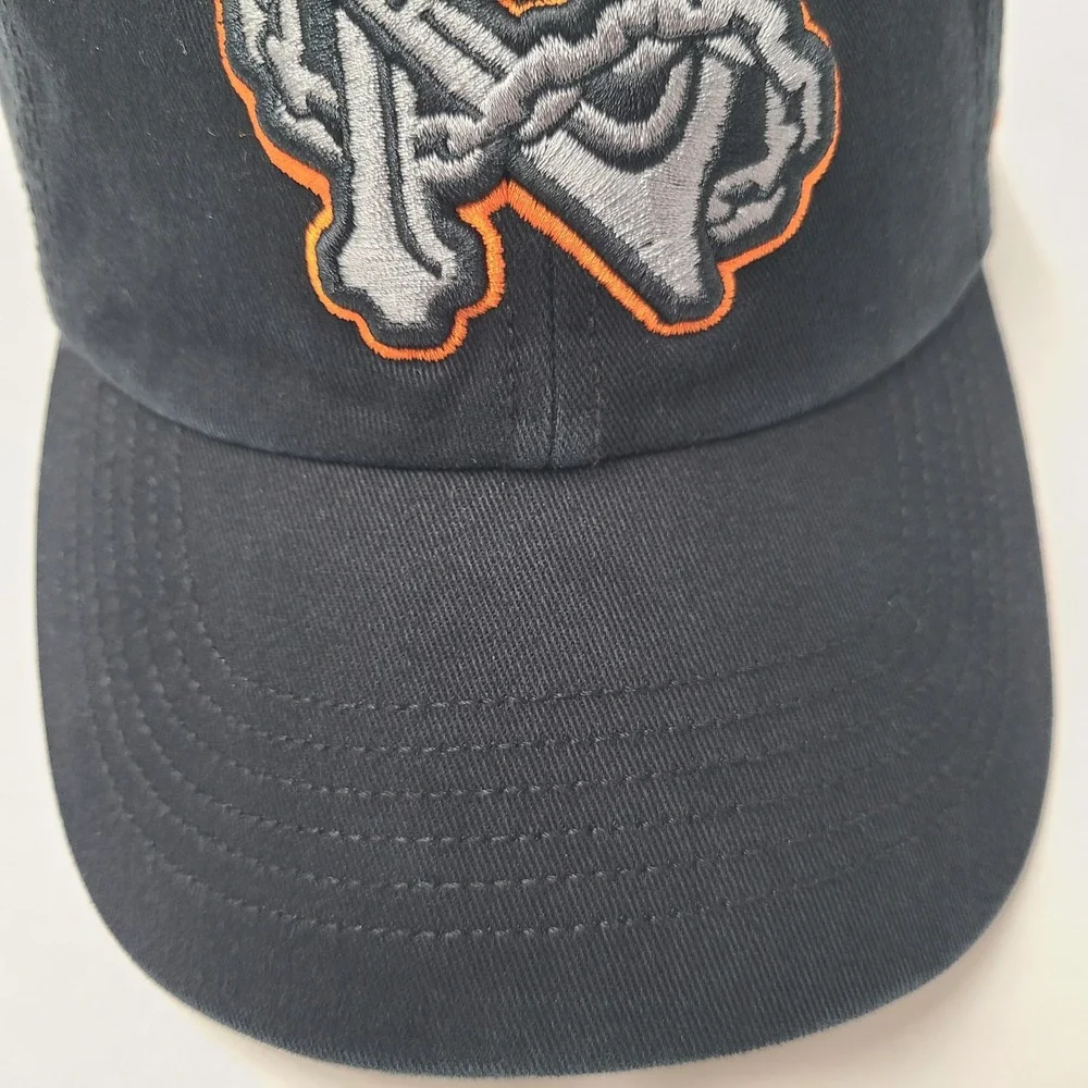 Norfolk Tides Hat Fitted M 47 Brand Franchise Black Orange MiLB Baseball Casual
